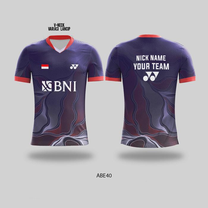 Kaos Jersey Badminton Bulutangkis Custom Design Full Printing ABE40 M di  Klambens Apparel Tokopedia