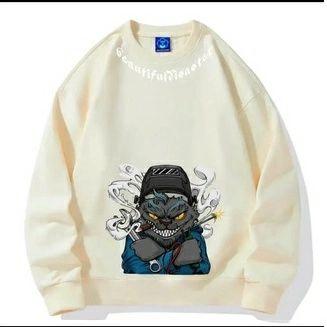 Gambar CREWNECK / SWEATER UNISEX BEAUTIFUL DISASTER OVERSIZE FIT XL - Vanilla dari CrewHoBDG undefined Tokopedia