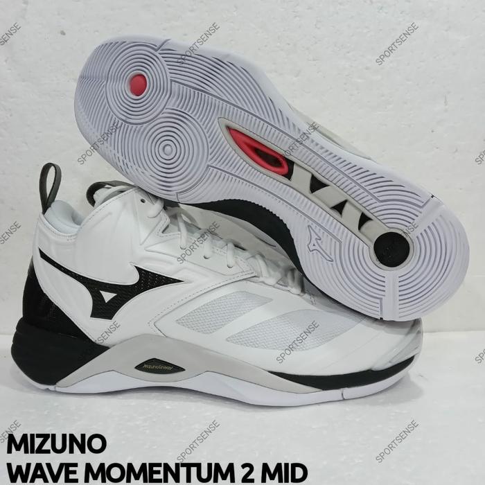 Gambar Sepatu Voli Volly Mizuno Wave Momentum 2 Mid Original - W Black, 41 dari Sportsense undefined Tokopedia
