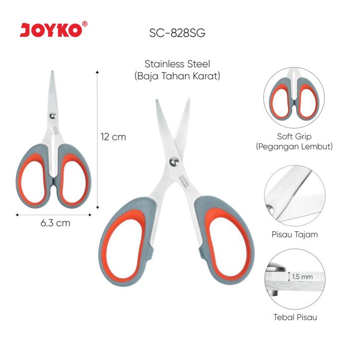 Gambar Scissors Gunting Joyko Soft Grip - SC-828SG dari idea homeware undefined Tokopedia