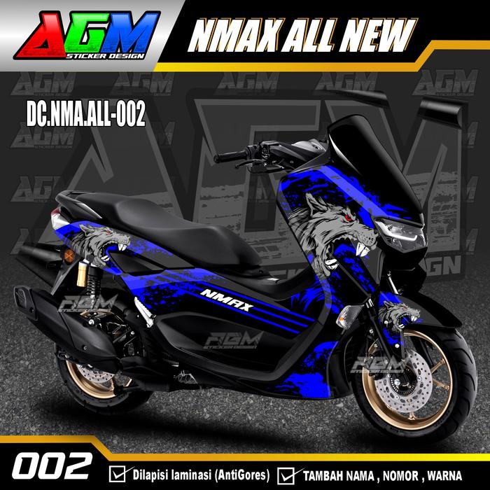 Gambar Decal Sticker Nmax All New/Sticker Decal Nmax Full body/Aksesoriss Nmax New Motor Motorcycle - biru hitam, glosy dari agm.sticker undefined Tokopedia
