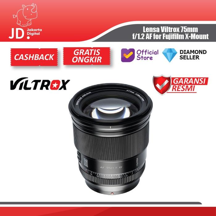 Gambar Lensa Viltrox 75mm f/1.2 AF for Fujifilm X-Mount - RESMI - PAKET A dari Jakarta Digital 8 undefined Tokopedia