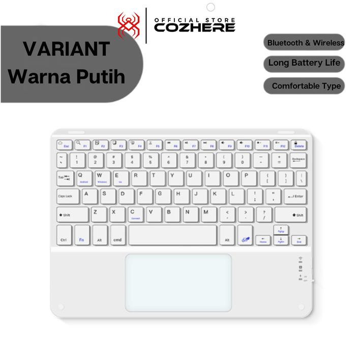 Gambar Keyboard Wireless Bluetooth Mini Keyboard Touchpad Backlight Backlit - Putih dari CozHere undefined Tokopedia