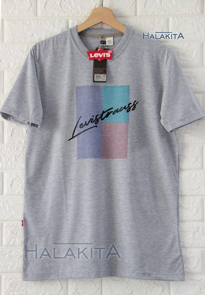 Gambar Kaos Oblong Pria Import - Kaos Branded - Harga Distributor - LV41 - Abu, L dari Halakita Shop undefined Tokopedia