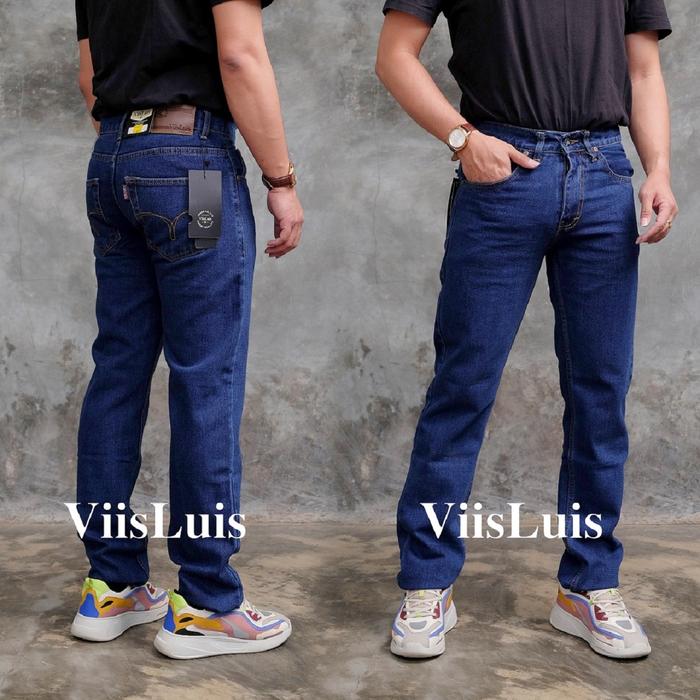 Gambar CELANA PANJANG PRIA JEANS STANDAR PREMIUM CLASS DISTRO FASHION 27-32 - Biru Tua, 30 dari DRXs Store undefined Tokopedia