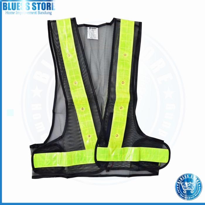 Krisbow Rompi Pengaman Led Rompi Proyek Safety Vest Hitamkuning
