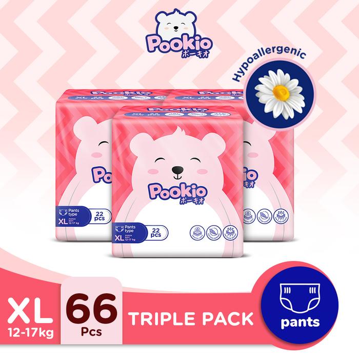Gambar POOKIO Pants Popok Anak Diaper Celana XL22 (3 Bag) dari Pookio.id undefined Tokopedia