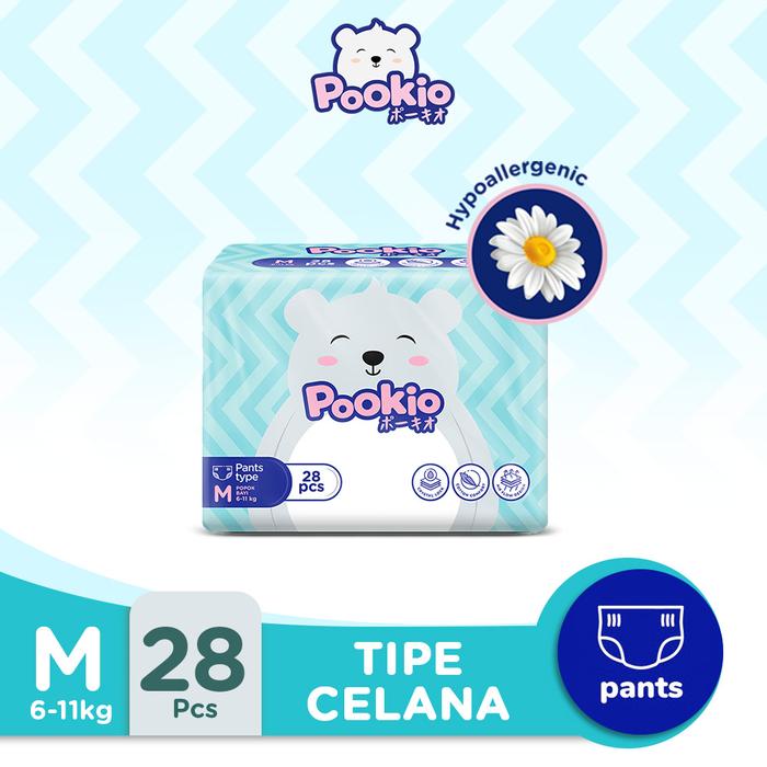 Gambar POOKIO Pants M 28 Pcs Popok Bayi Anak Diaper Celana M28 (1 Bag) dari Pookio.id undefined Tokopedia