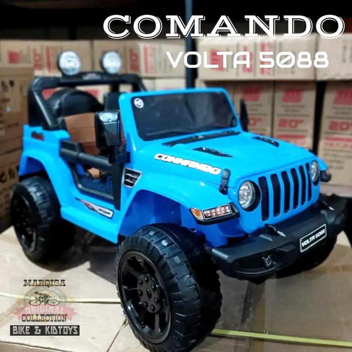Gambar Mobil Aki Anak VOLTA 5088 Commando Dual Gearbox Smart Remote Control - Biru dari Marqisa Collection undefined Tokopedia