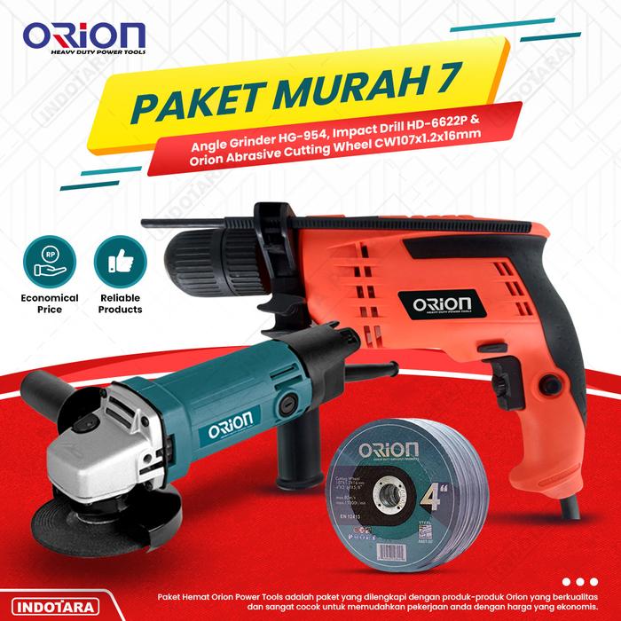 Gambar Paket Murah 7 - Gerinda Tangan HG954 - Mesin Bor Tangan HD6622P dari PT. Indotara Persada undefined Tokopedia