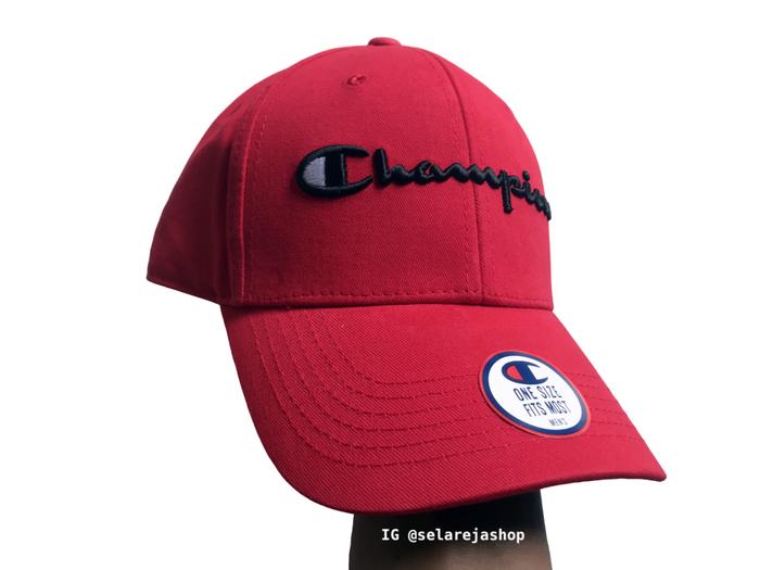 Promo Topi Champion Classic Twill Hat Red 100% Ori Resmi di Selareja Store  Tokopedia