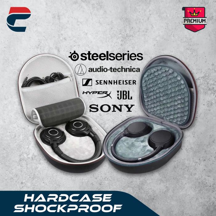 Gambar Hardcase Headset Case Sony Headphone Pouch Hard Case bag for JBL Sony - EXT BLACK, INT DARKGREY dari PadsCorp undefined Tokopedia