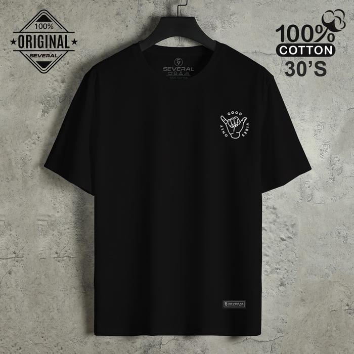 Gambar T Shirt Kaos Pria Distro Original Bandung Tangan Pendek Terbaru Hitam - Hitam, M dari SEVERAL CLOTH undefined Tokopedia