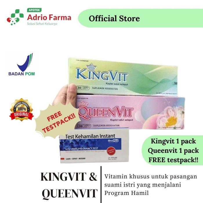 Gambar PAKET PROMIL KINGVIT QUEENVIT VITAMIN PENYUBUR KANDUNGAN PAKET PROMIL - King Quen 1 pak dari Apotek Adrio Farma undefined Tokopedia