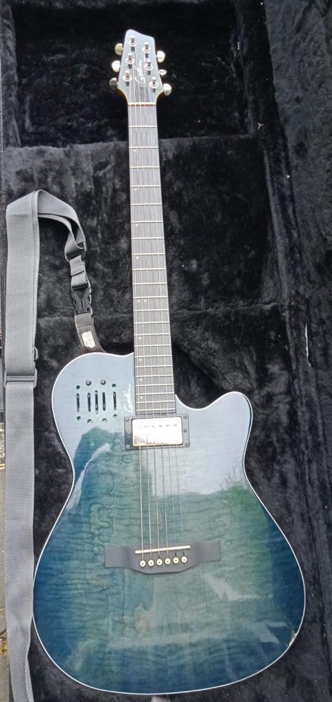 Godin Guiars A6 ULTRA Denim Blue Flame | ゴダン アルトラ エレアコ
