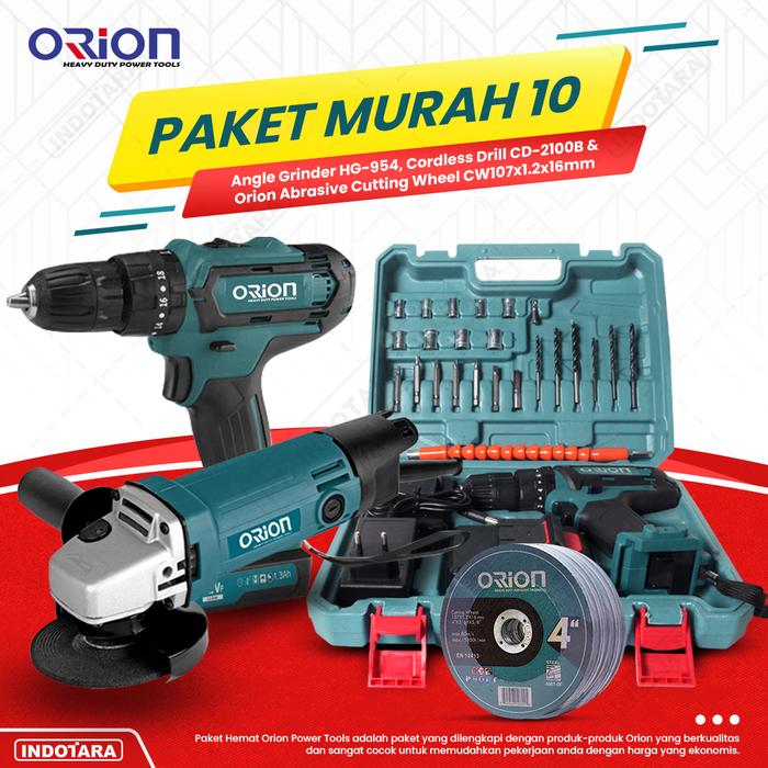 Gambar Paket Murah 10 - Gerinda Tangan HG954 - Mesin Bor Tangan CD2100B dari PT. Indotara Persada undefined Tokopedia