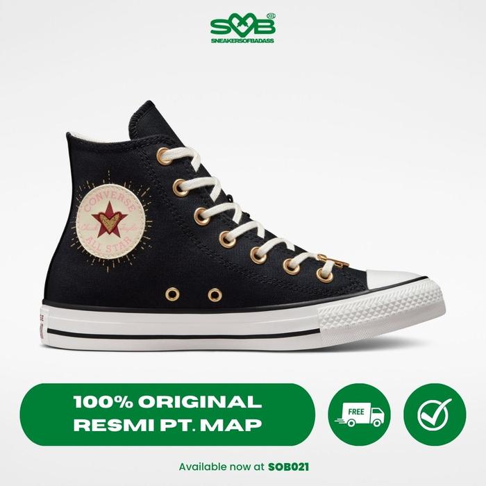 Sepatu Sneakers Converse Chuck Taylor All Star Hearts Black A03932C 40  di Sneakers Of Badass Tokopedia
