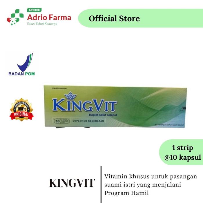 Gambar PAKET PROMIL KINGVIT QUEENVIT VITAMIN PENYUBUR KANDUNGAN PAKET PROMIL - King 1 strip dari Apotek Adrio Farma undefined Tokopedia