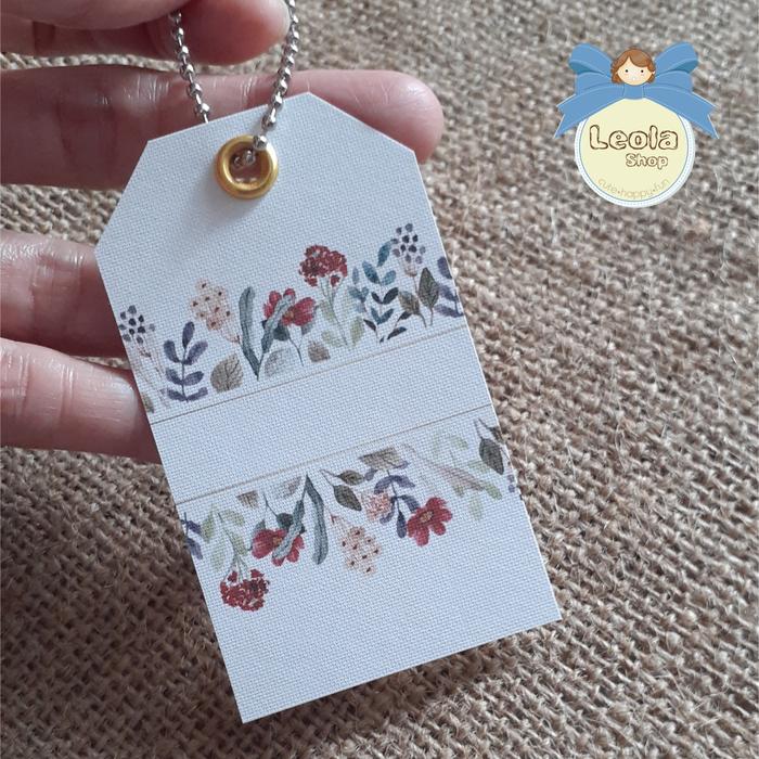 Gambar Hang Tag Floral CUSTOM TULISAN, Wedding, Birthday, Kartu Syukuran dll - Red Floral dari Leola Shop undefined Tokopedia