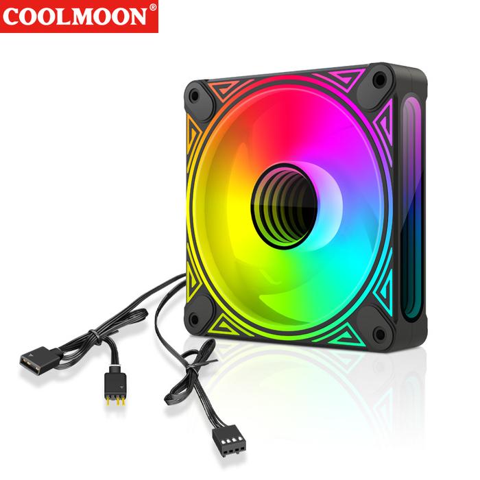 Gambar FAN COOLMOON DRAGON MIRROR DM1 12CM kipas ARGB PWM INFINITY LENSE - Hitam, FAN dari Daftar Harga Komputer undefined Tokopedia
