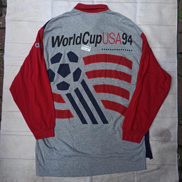 adidas WorldCup USA 94 Tシャツ 2XL Vtg 1994 Adidas World Cup USA Black Single Stitch Double