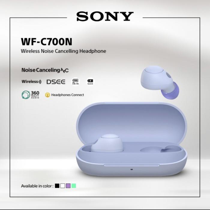 Gambar Sony WF-C700N Bluetooth Noise Cancelling Earphone TWS Wireless WF C700 - LAVENDER dari Click & Go Tokopedia undefined Tokopedia