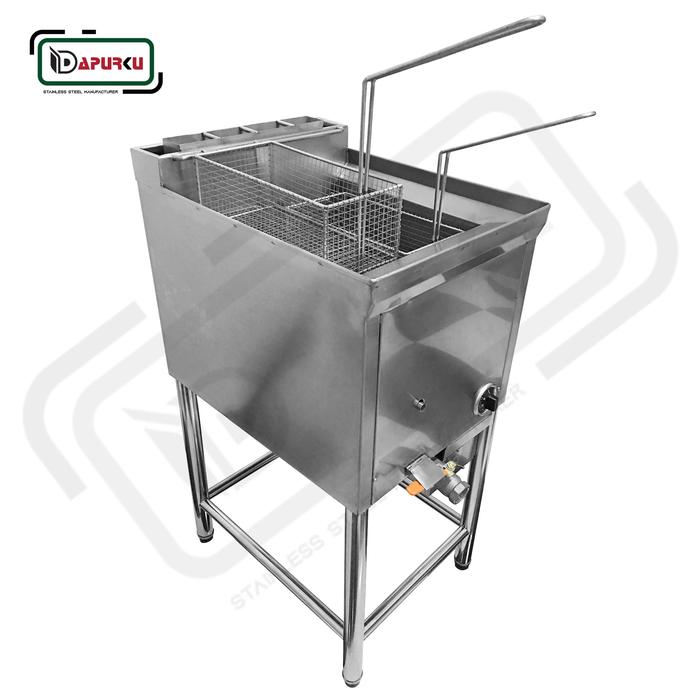 Gambar SS Deep Fryer Gas, Fried Chicken, Ayam Goreng Full Stainless Steel - 22 Liter dari DAPURKU.INC undefined Tokopedia