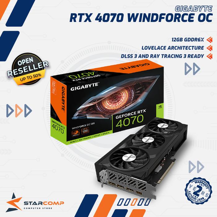 Gambar GIGABYTE GeForce RTX 4070 WINDFORCE OC 12G VGA RTX4070 12GB GDDR6X dari Starcomp Origin undefined Tokopedia