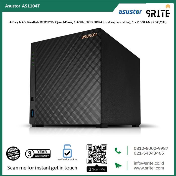 Gambar Asustor AS1104T 4-Bay DRIVESTOR 4 NAS Storage Cloud 1GB dari SRITEI undefined Tokopedia