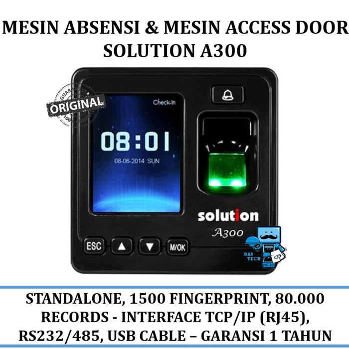 Gambar Mesin Absensi & Mesin Access Door Solution A300 - Garansi Resmi dari Das Livia Computer undefined Tokopedia