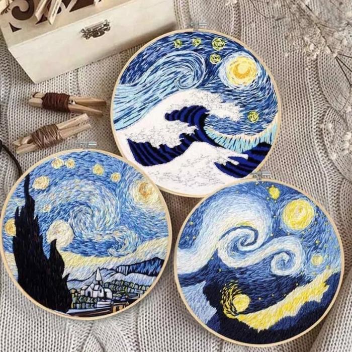 Gambar DIY EMBROIDERY HOOP SULAM KRISTIK BORDIR JEPANG SIX - random dari Eternia.id undefined Tokopedia