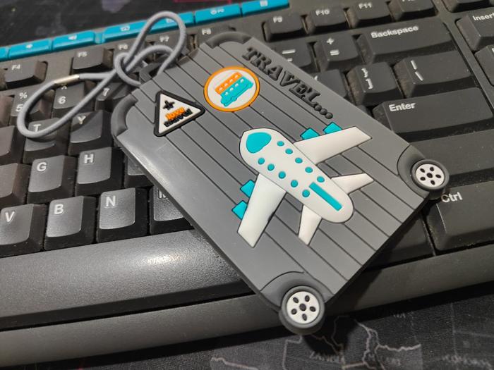 Gambar AIRCRAFT Luggage Tag Label Koper Unik  (Koper jadi mudah dikenal) J211 - GREY dari d'unlimited store undefined Tokopedia