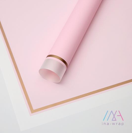 Gambar [20 LBR] flower wrapping paper/kertas buket bunga BOPP list gold white - Light Pink dari Inawrap undefined Tokopedia
