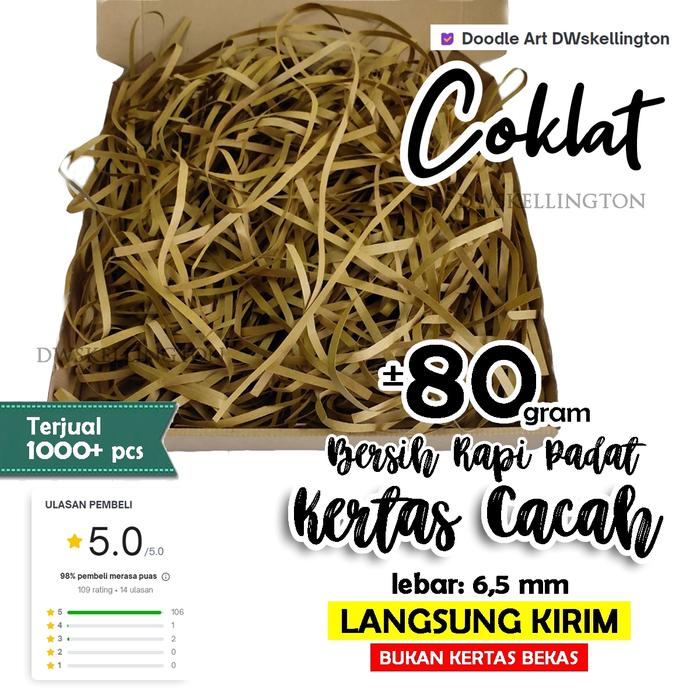 Gambar Shredded Paper Kertas Cacah Hiasan Serut Potong Hamper Hiasan Dekorasi - Cokelat dari DWSkellington_NEW undefined Tokopedia