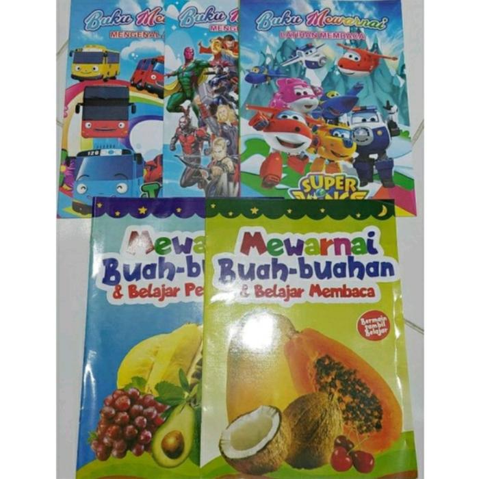 Gambar Buku Belajar Mewarnai Membaca Menulis Berhitung - mewarnaibuah dari M3M Stationery undefined Tokopedia
