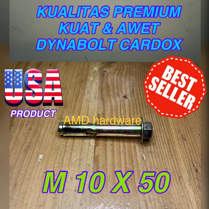 Gambar DYNABOLT M10 X 100 77 65 50 97 Dinabolt Baut Besi Baja M 10 Original - M 10 X 50 dari AMD hardware undefined Tokopedia