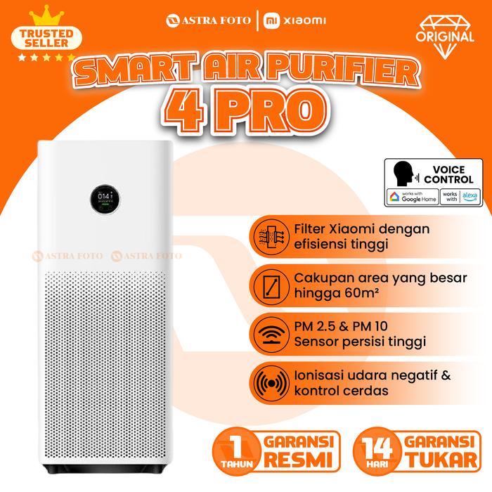 Gambar Xiaomi Smart Air Purifier 4 Lite EU 360° 43m² - White - 4 Pro Resmi dari Astra Foto undefined Tokopedia