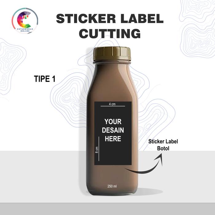 Gambar Sticker Label Botol Minuman Kopi Coffee Anti Air Custom - 250 ML dari Cetak Murah Online undefined Tokopedia