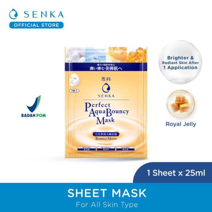 Gambar SENKA Perfect Aqua Bouncy - Bouncy Moist Sheet Mask dari Senka by FineToday undefined Tokopedia