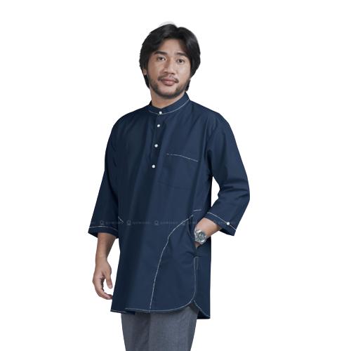 Gambar Gamis Pria | Baju Muslim Pria | Gamis Murah | Baju Koko | Gamis Muslim - Navy, M dari Larozano undefined 4 Tokopedia