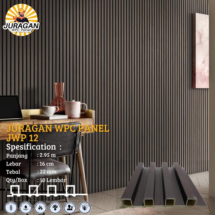 Gambar WPC kisi kisi Motif Serat kayu Hiasan Dinding Backdrop Ranjang dan TV - JWP 12 dari juragan interindo undefined Tokopedia