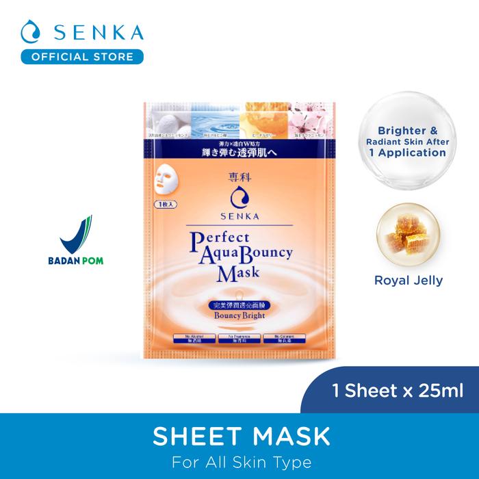 Gambar SENKA Perfect Aqua Bouncy - Bouncy Bright Sheet Mask dari Senka by FineToday undefined Tokopedia