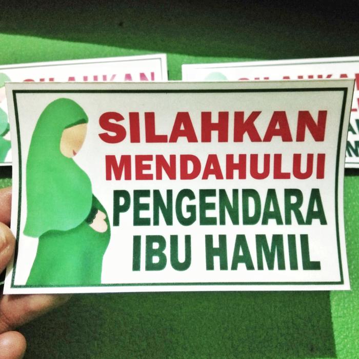 Gambar Stiker Ada Ibu Hamil Untuk di Motor dan Helm - Teks B dari Rofta shop undefined Tokopedia