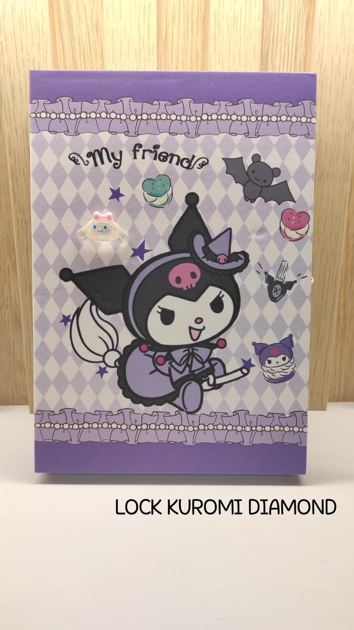 Gambar DIARY LOCK SANRIO CINAMMOROL DIARY KUNCI SANRIO KUROMI NOTEBOOK - LOCK KUROMI DIA dari Makmur Sukses Sejahtera undefined Tokopedia