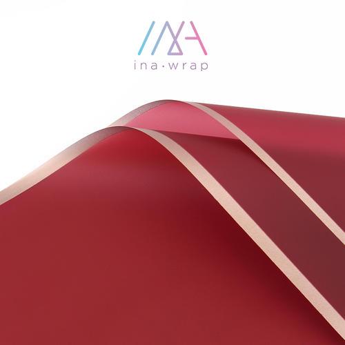 Gambar [20 LEMBAR] flower wrapping paper/kertas buket bunga BOPP list gold - Wine dari Inawrap undefined Tokopedia