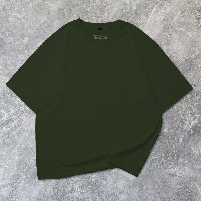 Promo Garaf Kaos Polos Oversize T-Shirt Cowok Premium - army, XL ...