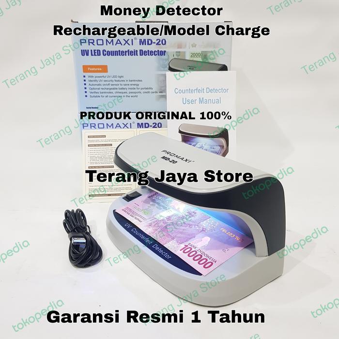 Gambar Money Detector Promaxi MD-20 Lampu UV Deteksi Uang Kertas Promaxi MD20 UV Lamp Detector - Promaxi MD20 dari Terang Jaya Store TRS undefined Tokopedia