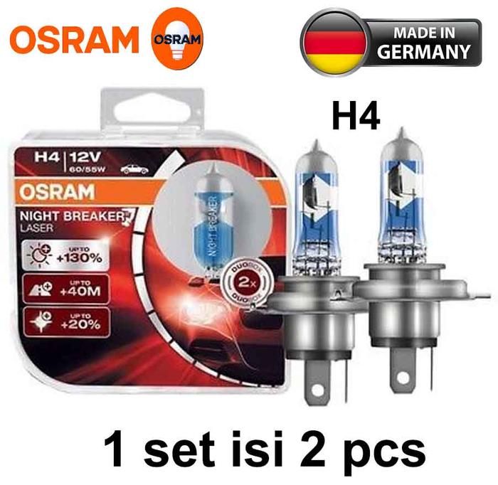 Gambar L-LAMPU MOBIL OSRAM NB220 NBR 220 H4 Hi/Lo Halogen +220% Night Breaker Made in Germany - NBR Laser150 H4 dari bohlamhid undefined Tokopedia