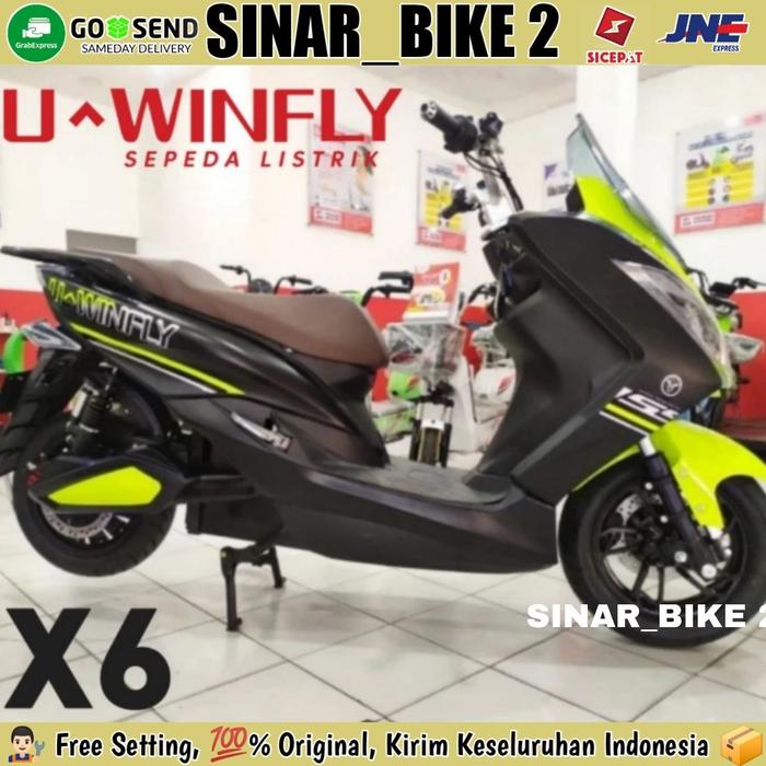 Jual Sepeda Motor Listrik UWINFLY X6 New 2000 Watt Electric - Kuning
