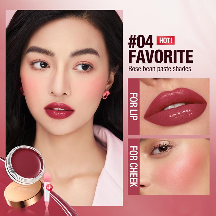 Gambar O.TWO.O Lip & Cheek Balm Water Tint Lip Cream Lip Makeup Blush on - 04 FAVORITE dari otwoo_id undefined Tokopedia